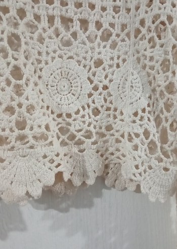 Bohem Tarzı El Örgüsü Dantel Kumas 40 42 beden uyumlu - Görsel 5