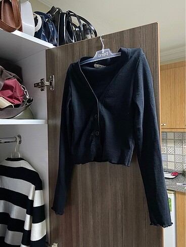 siyah uzun kollu crop