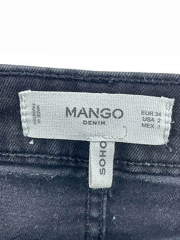 34 Beden siyah Renk Mango Jean / Kot %70 İndirimli.