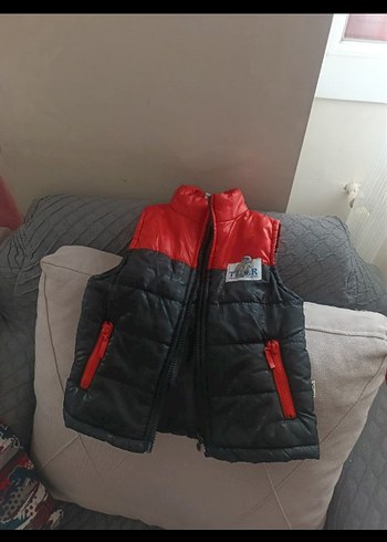 Kapüşonlu Desenli Erkek Çocuk Mont ve yelek - Görsel 2