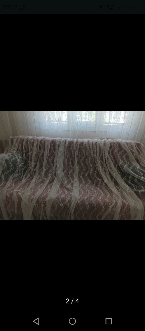 Beyaz Dalga Desenli Tül Perde - Görsel 2