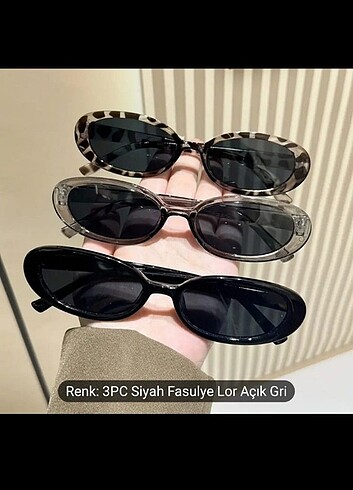 Oval gözlük seti