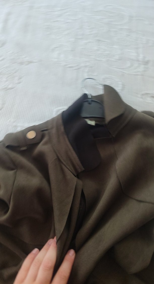 Kahverengi Süet Kadın Uzun Trençkot - Görsel 4