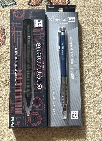 Pentel Orenz Nero (0.5) ve Orenz Dual Grip AT (0.5)