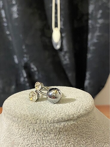 Accessorize silver gümüş taşlı yüzük