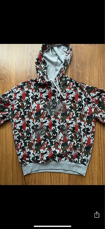 Koton askeri desenli koton sweatshirt