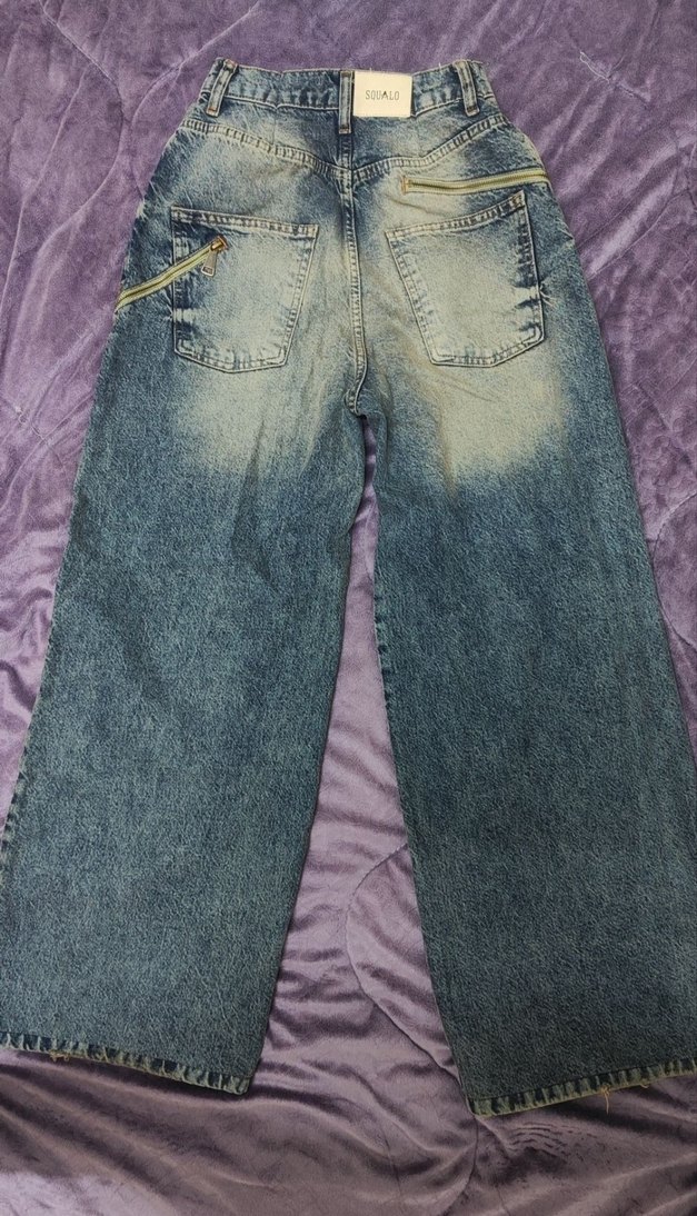 Yüksek Bel Geniş Paça Denim Jean — görsel 2/5