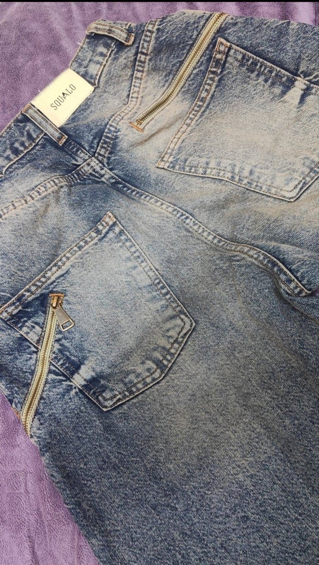 Yüksek Bel Geniş Paça Denim Jean — görsel 4/5