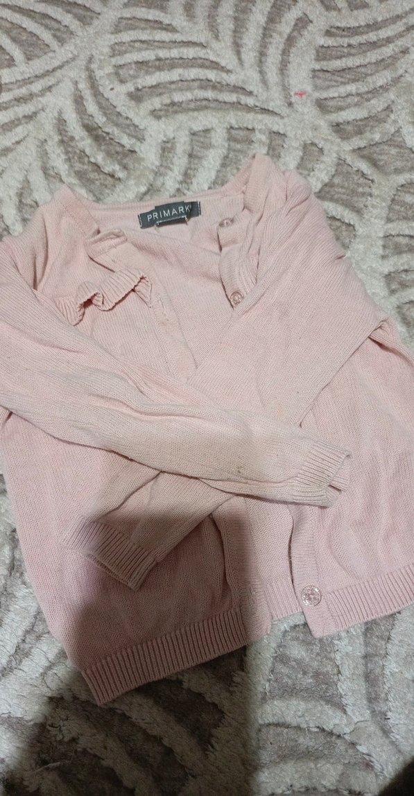 Kız Çocuk Pembe Düğmeli Hırka - Görsel 3