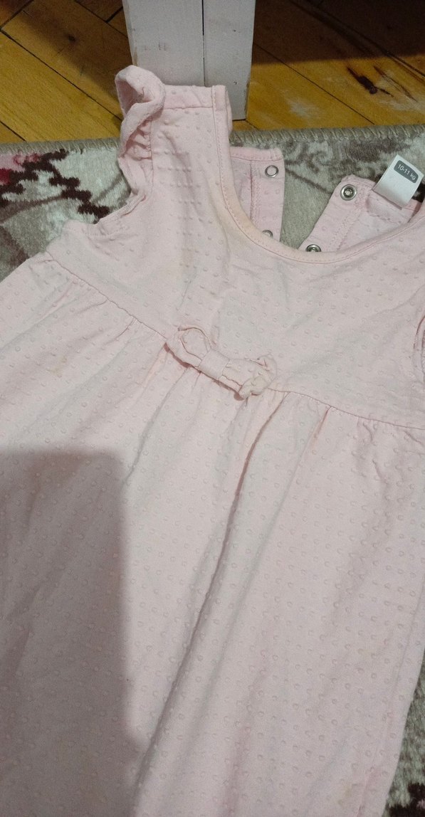 Pembe Fırfırlı Bebek Kız Tulum - Görsel 2