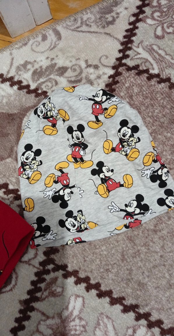 Kırmızı Mickey Mouse Baskılı Erkek Bere - Görsel 2