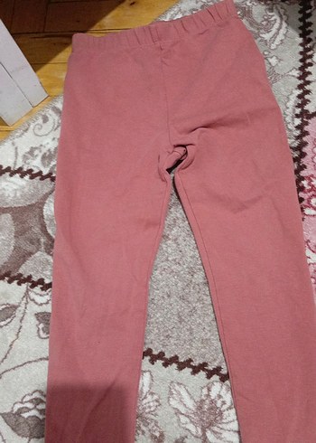 Pembe Kız Çocuk Pamuklu Rahat Tayt - Görsel 3