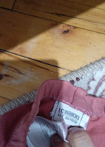 Pembe Kız Çocuk Pamuklu Rahat Tayt - Görsel 2