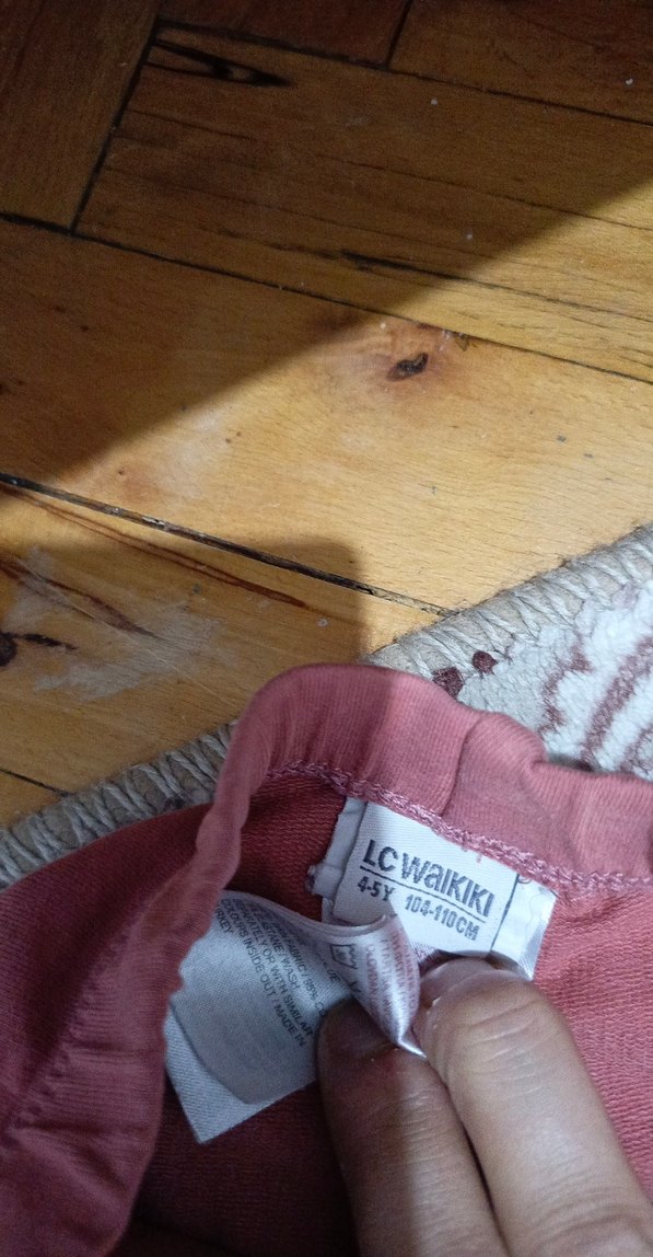 Pembe Kız Çocuk Pamuklu Rahat Tayt - Görsel 2