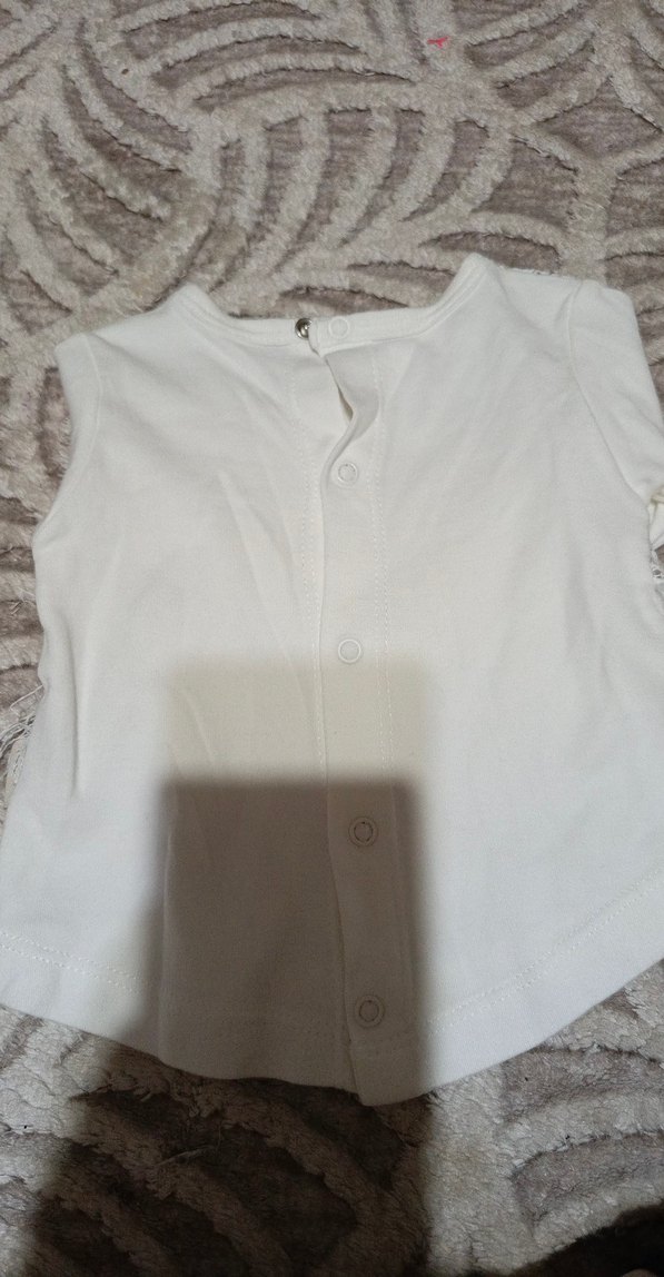 Kız Çocuk Beyaz Dantel Detaylı Bluz - Görsel 3