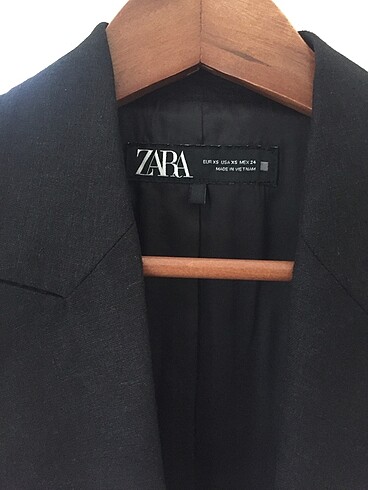 xs Beden siyah Renk Zara siyah keten blazer