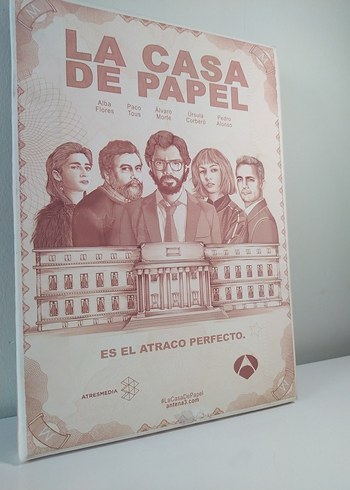 Diğer La Casa de Papel Retro Tablo