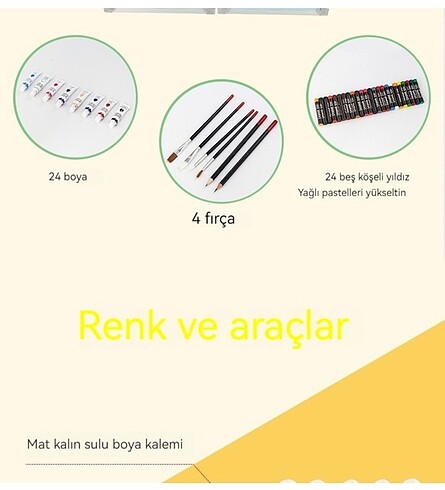  Beden Renk Unıcorn boyama seti