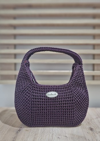 Örgü Siyah Kadın Çanta - Görsel 5