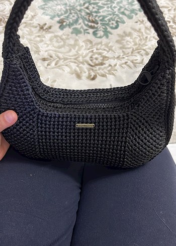 Örgü Siyah Kadın Çanta - Görsel 7