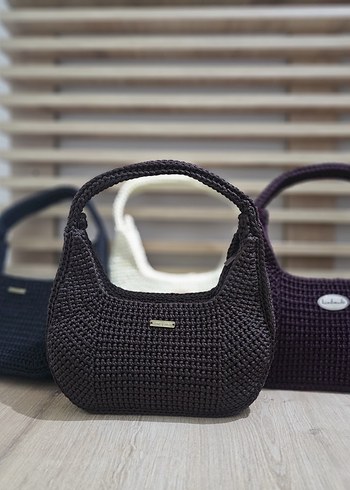 Örgü Siyah Kadın Çanta - Görsel 2