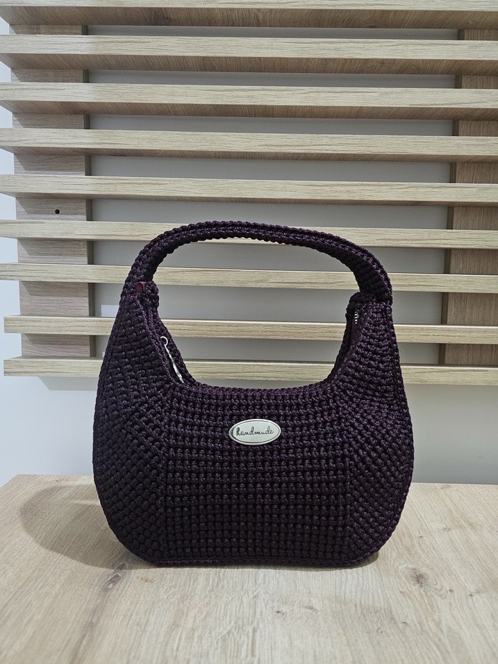 Örgü Siyah Kadın Çanta - Görsel 4