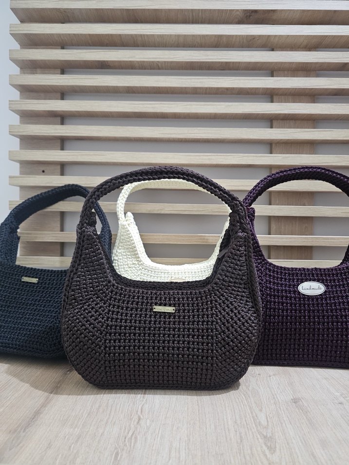 Örgü Siyah Kadın Çanta - Görsel 3