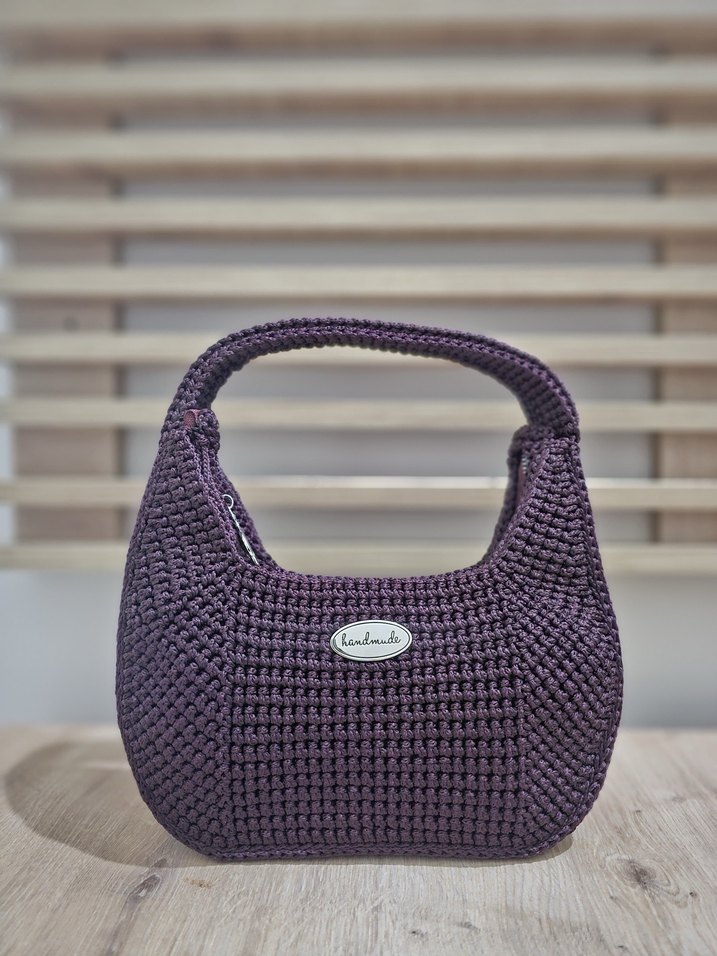 Örgü Siyah Kadın Çanta - Görsel 5