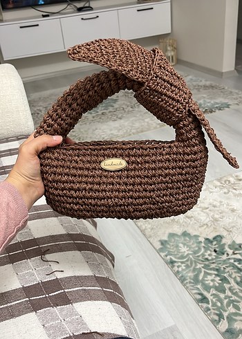 Bej Örgü Kadın Çanta mango model - Görsel 2