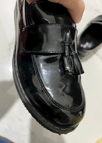 Erkek Çocuk Siyah Rugan  Ayakkabı - Görsel 4