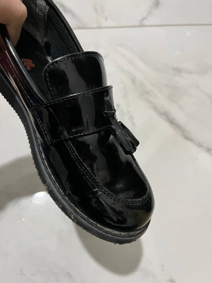 Erkek Çocuk Siyah Rugan  Ayakkabı - Görsel 5