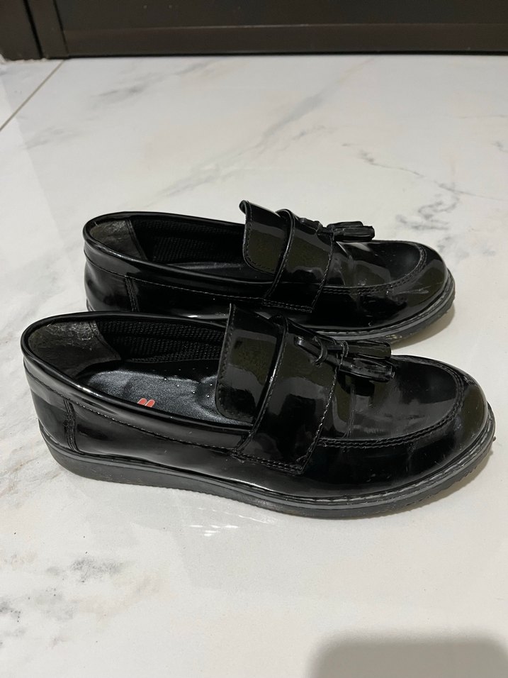 Erkek Çocuk Siyah Rugan  Ayakkabı - Görsel 2