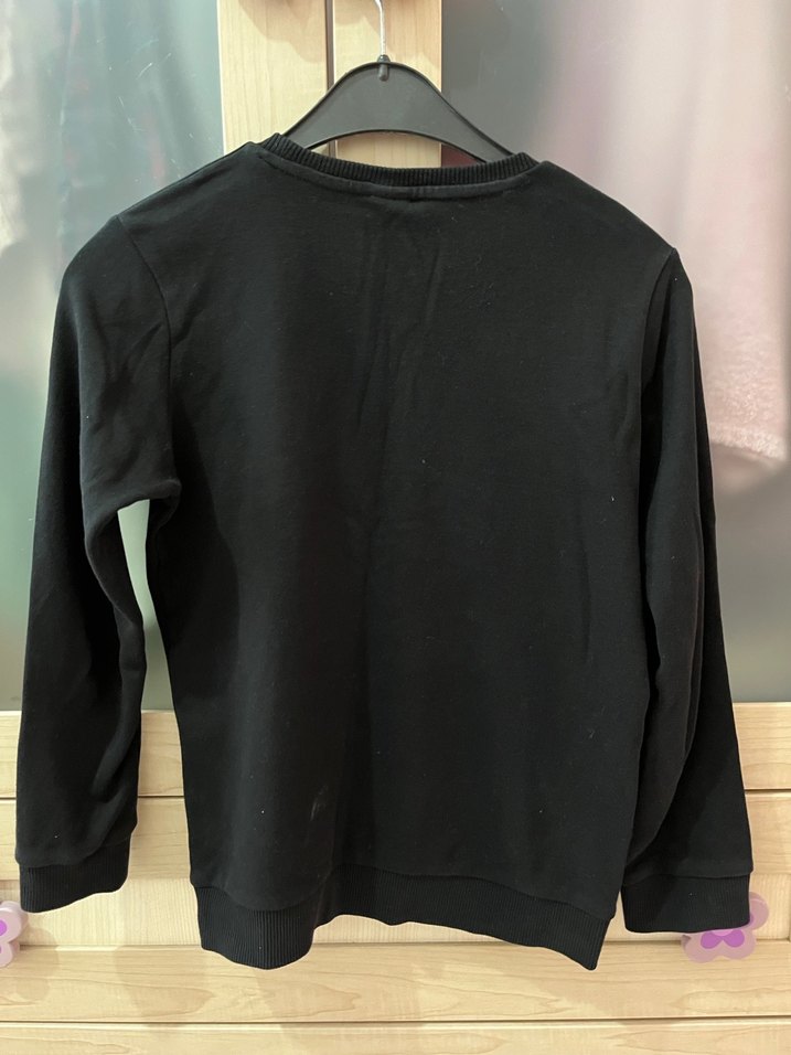 Erkek Siyah Baskılı Uzun Kollu Sweatshirt - Görsel 2