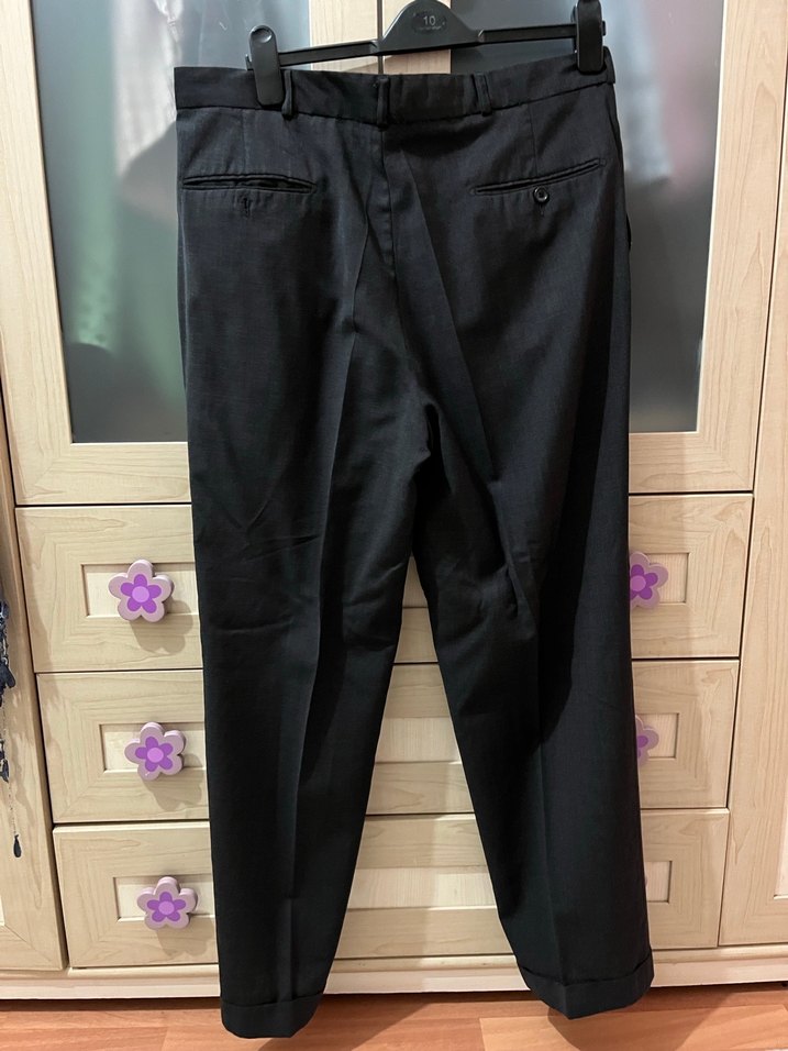 Siyah  Erkek Klasik Pantolon - Görsel 2