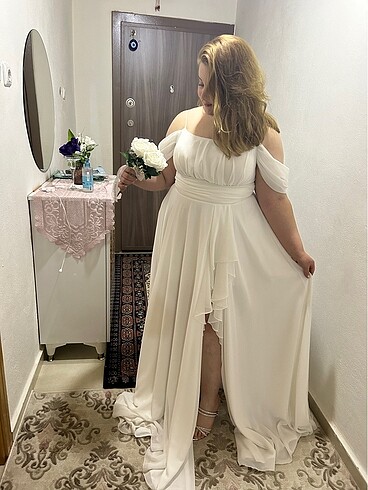 Büyük Beden gelinlik nikah elbisesi