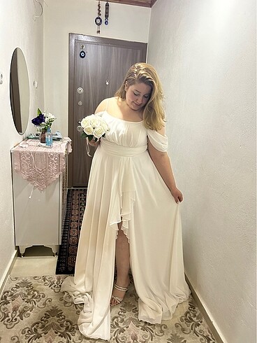 Diğer Büyük Beden gelinlik nikah elbisesi