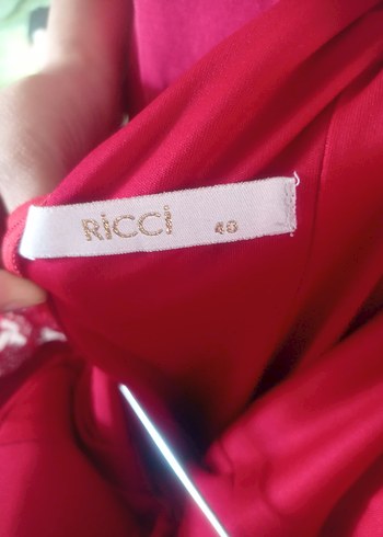 Pembe Uzun Kollu İşlemeli Kadın Abiye Elbise - Görsel 5