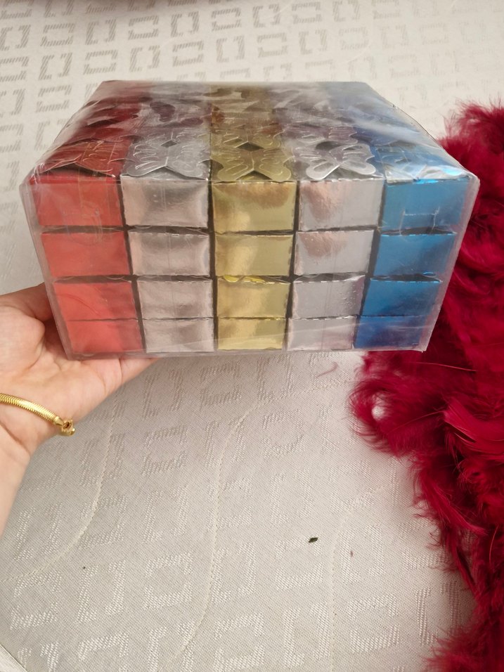 Renkli Parlak Kelebekli kına - Görsel 2