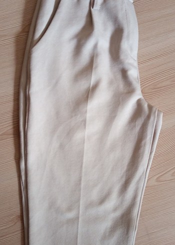 38 Beden Bej Kadın Saten Kumaş Pantolon