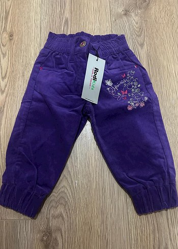 Rodikids Nakışlı Mor Düğmeli Kız Pantolonu - Görsel 5