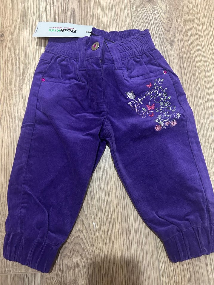 Rodikids Nakışlı Mor Düğmeli Kız Pantolonu - Görsel 2