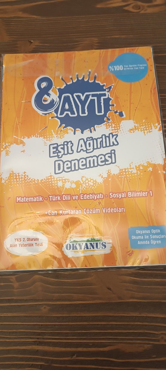 Okyanus 8. AYT Eşit Ağırlık Denemesi Kitabı - Görsel 3