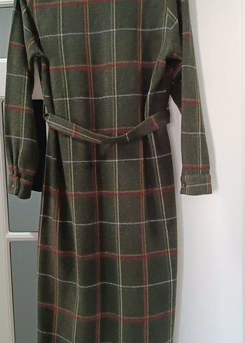 Kadın Uzun Ekoseli 40 beden Elbise - Görsel 4