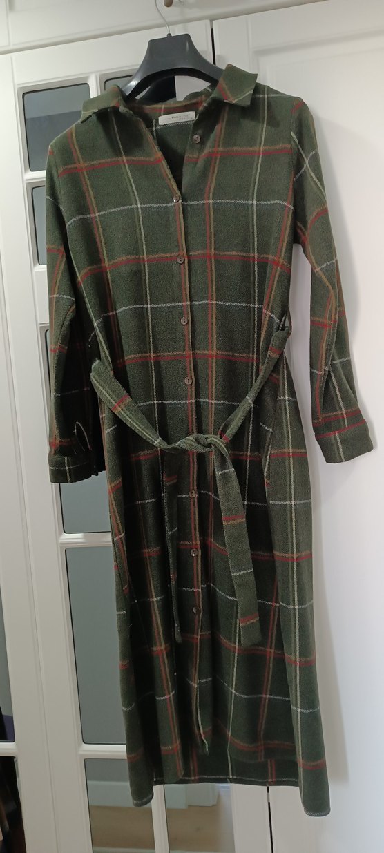 Kadın Uzun Ekoseli 40 beden Elbise - Görsel 3