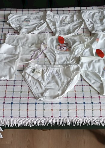 Nakışlı Beyaz Çocuk Külotları - Görsel 5