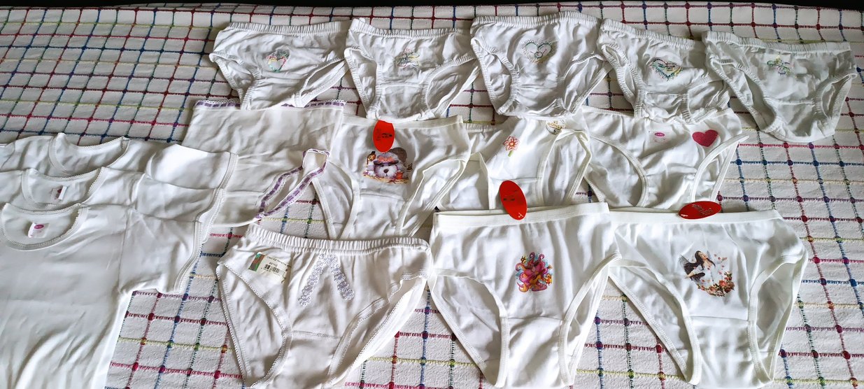 Nakışlı Beyaz Çocuk Külotları - Görsel 2
