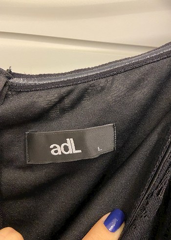 ADL Dantel Detaylı Siyah Midi Elbise - Görsel 6