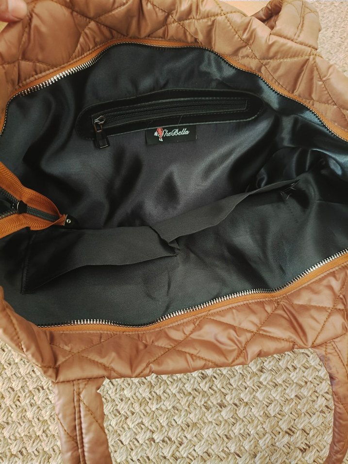 Kahverengi Kapitone Kadın Çanta - Görsel 2