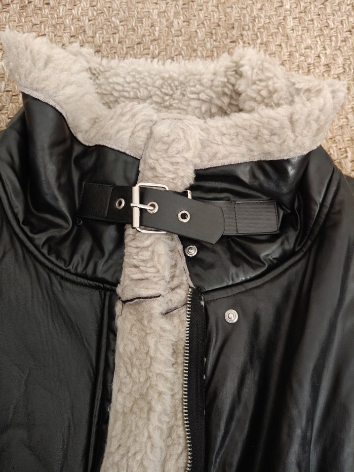 Kahverengi Kürklü Deri Kadın Ceket - Görsel 3