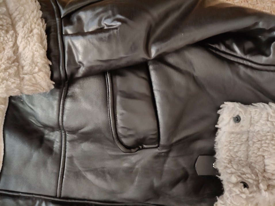 Kahverengi Kürklü Deri Kadın Ceket - Görsel 4